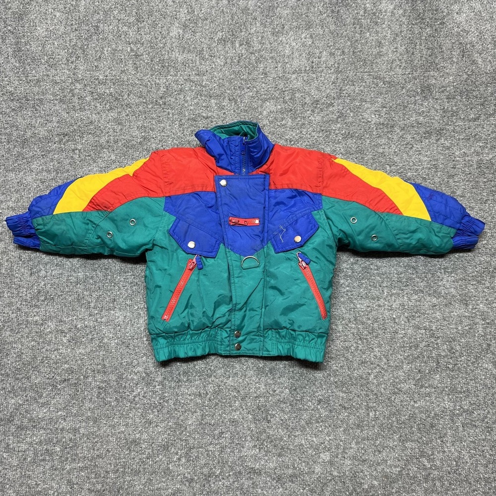 Vintage Arctic Racer Ski Jacket Youth XS (3) Multicolor Colorblock Winter
